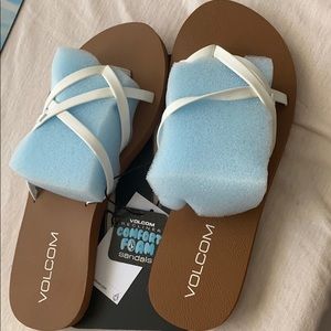White Volcom new sandals size 5
